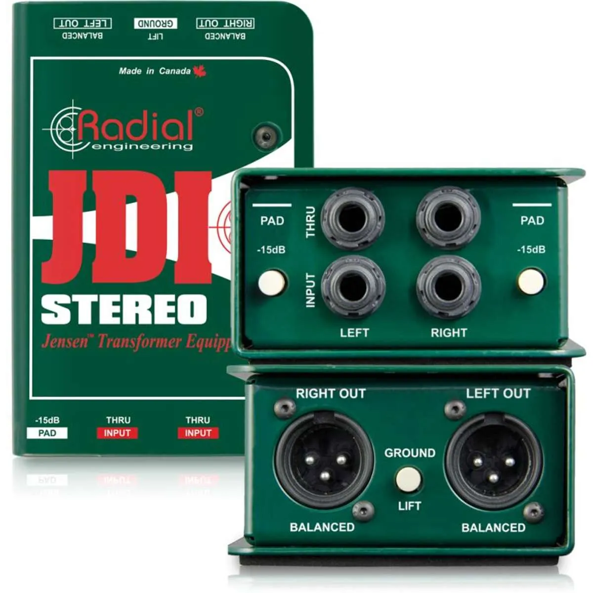 Radial JDI Stereo - Passive Stereo DI Box