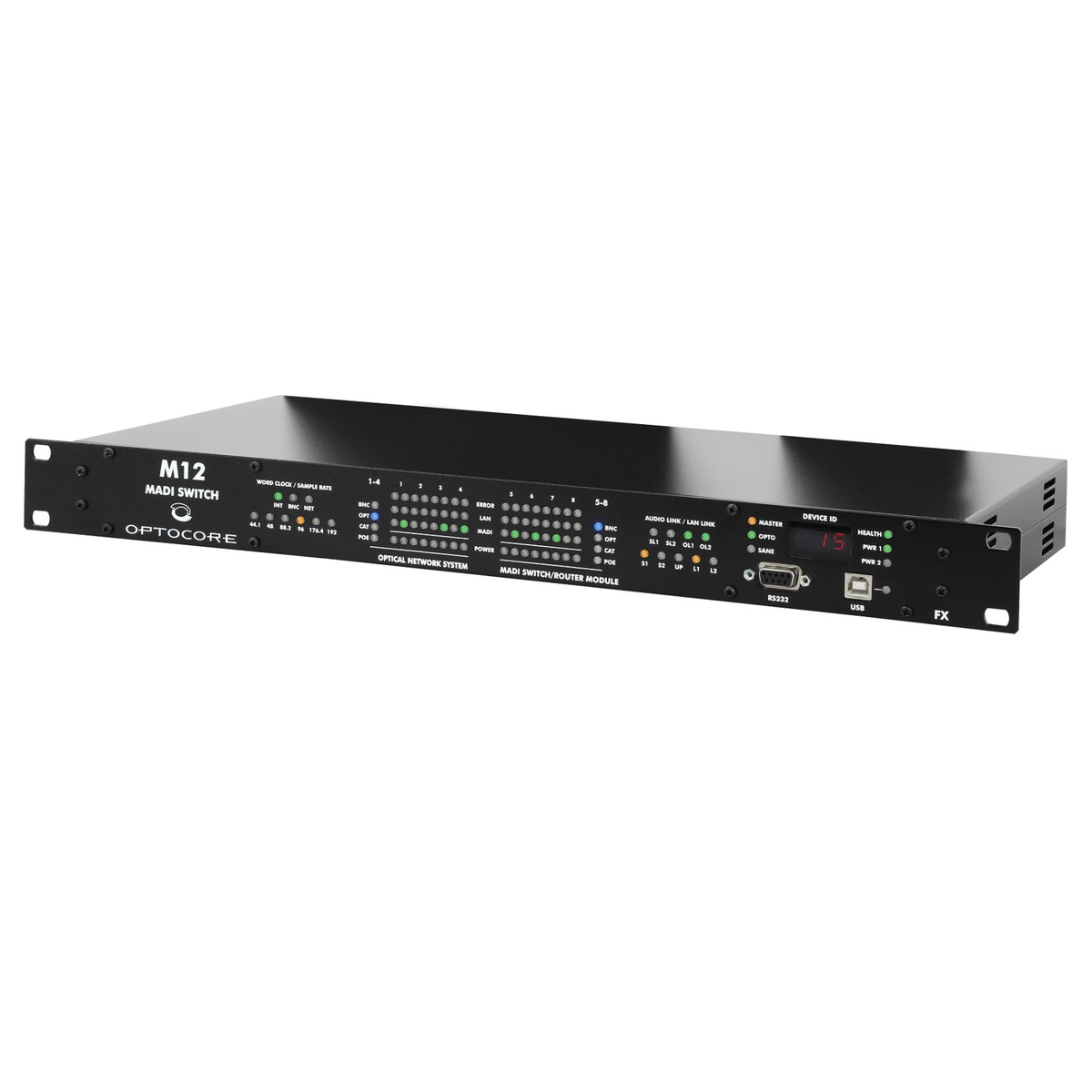 Optocore M12-OPT/BNC - 4 Optical and 4 Coaxial MADI to Optocore Ring
